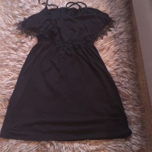 Black bathing suit cover up dress